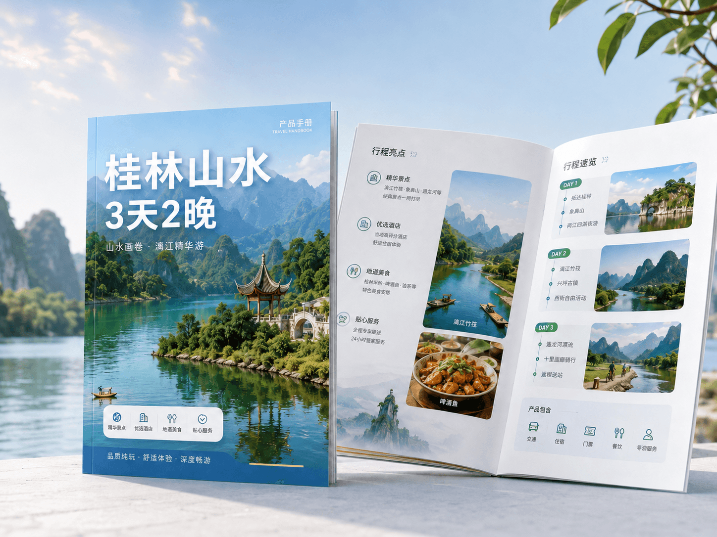 旅游产品手册排版示意图